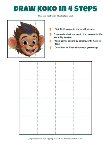 Draw Koko printable