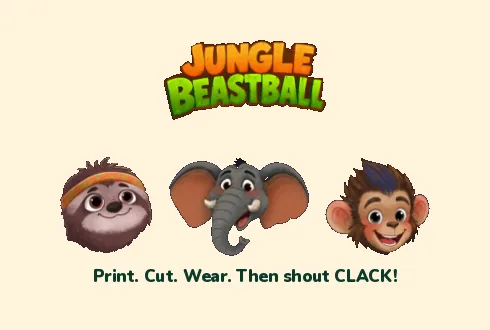 Jungle Beastball animal masks printable