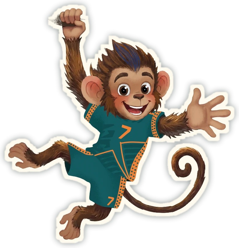 Koko the monkey, midfielder number 7