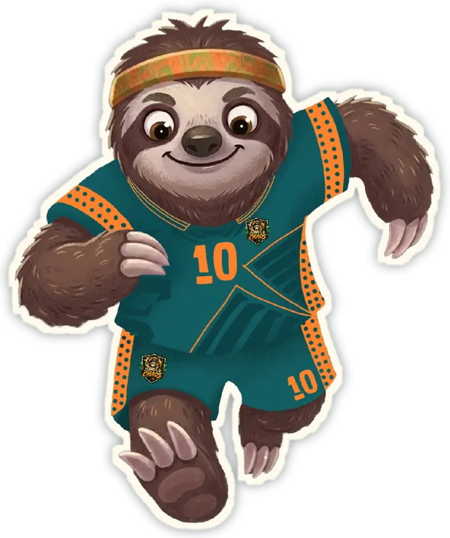 Dash the sloth, striker number 10